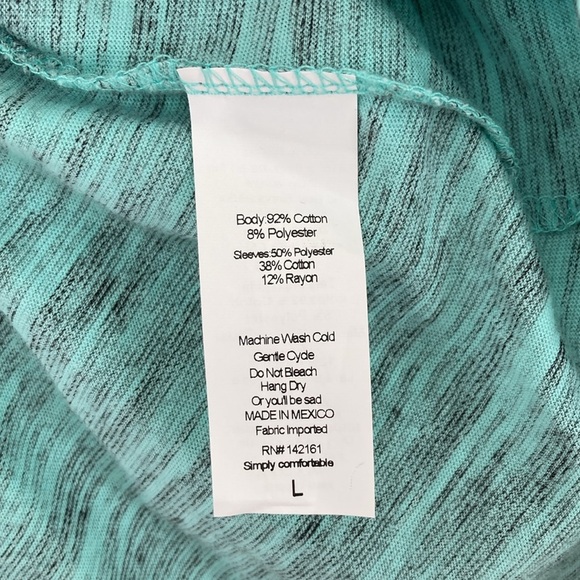 NWT Lularoe Randy T Womens size XS gray mint green baseball raglan sleeves NEW - Picture 6 of 6